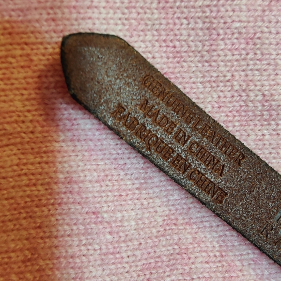 Lauren Ralph Lauren CONCHO Brown Leather Western Belt, Size M 31"-35" waist - Picture 4 of 10